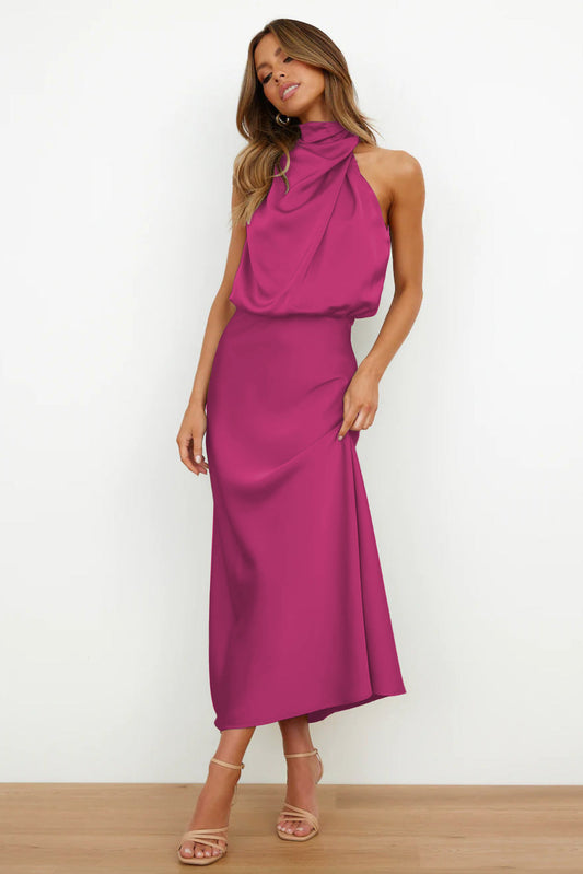 Violet | Abito Drappeggiato Blu