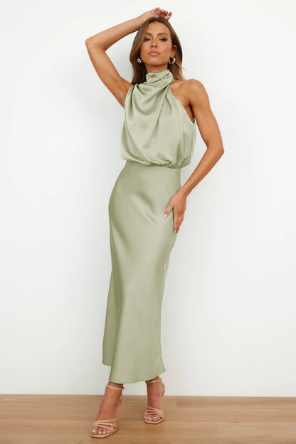 Violet | Abito Drappeggiato Verde