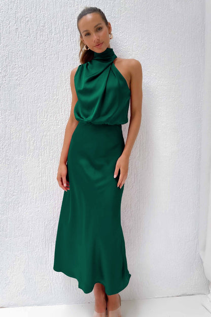 Violet | Abito Drappeggiato Verde