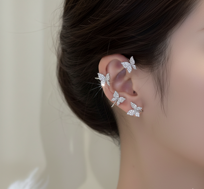 Cuff per Orecchio a Farfalla Celestia – Paio