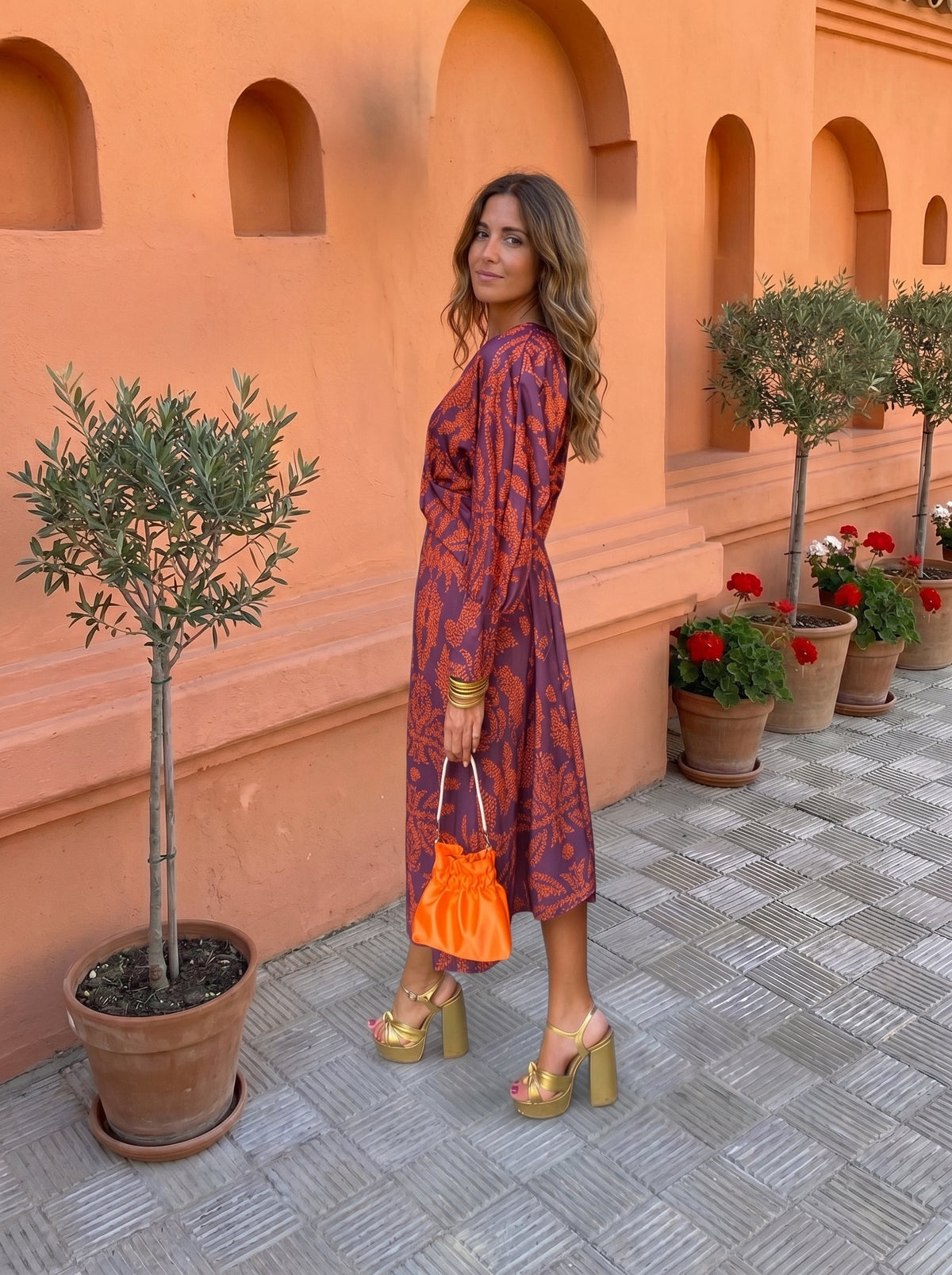 Silvia - Vestito midi stampato