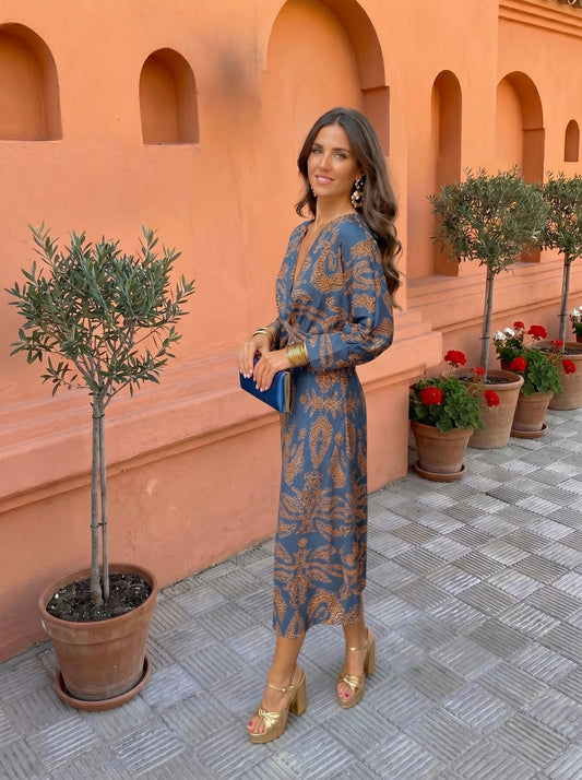 Silvia - Vestito midi stampato