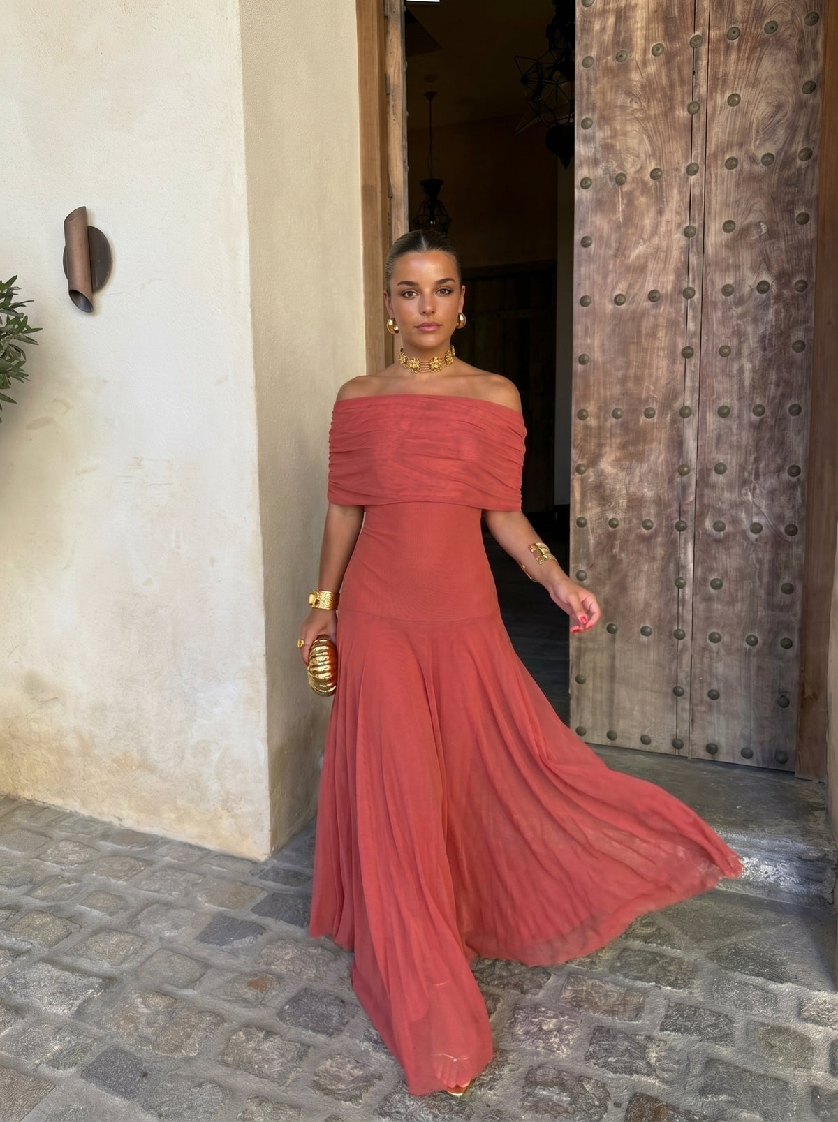 Chiara - Vestito in terracotta