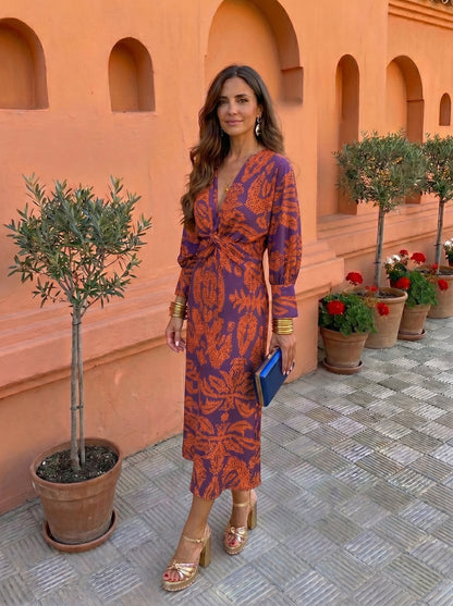 Silvia - Vestito midi stampato