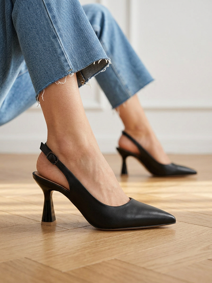 Sophia | Eleganti Tacchi Slingback Nero
