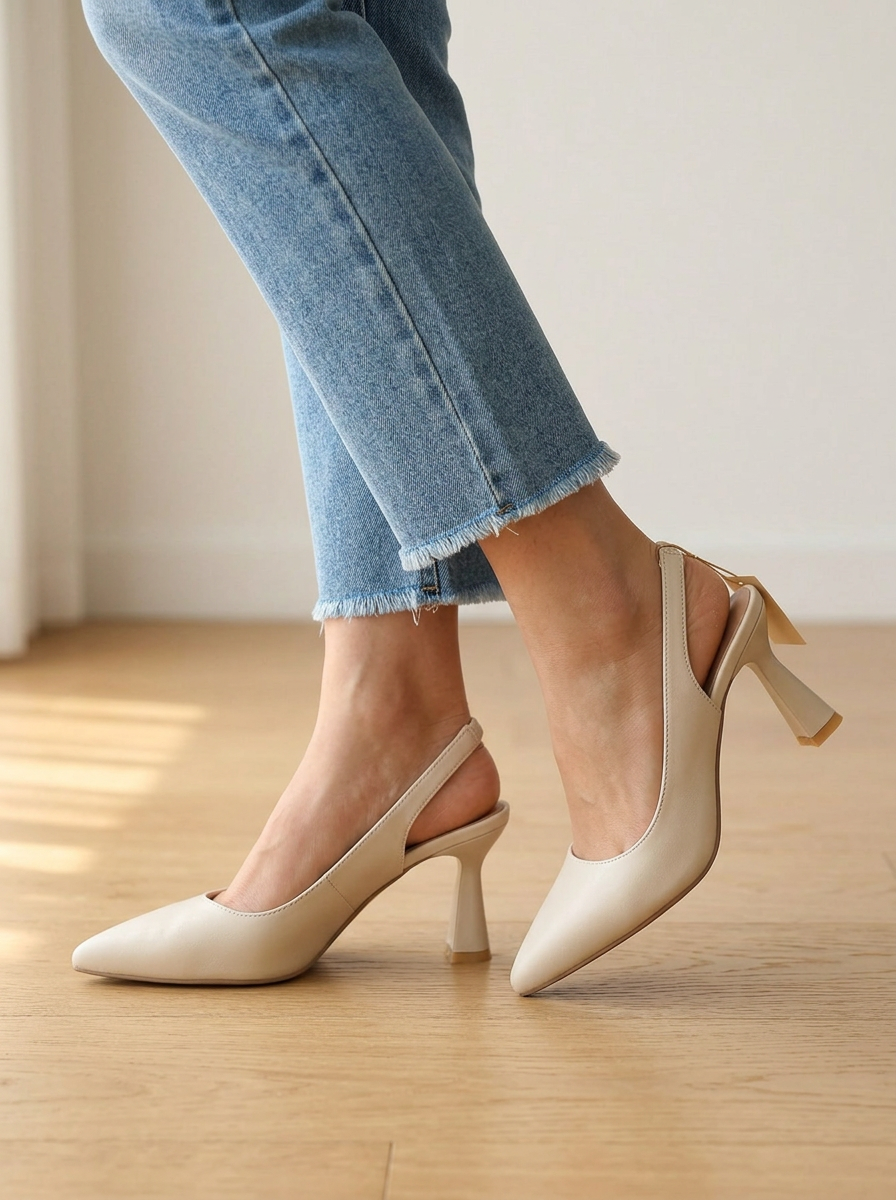 Sophia | Eleganti Tacchi Slingback Bianco