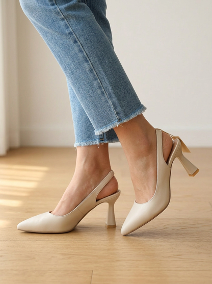 Sophia | Eleganti Tacchi Slingback Bianco