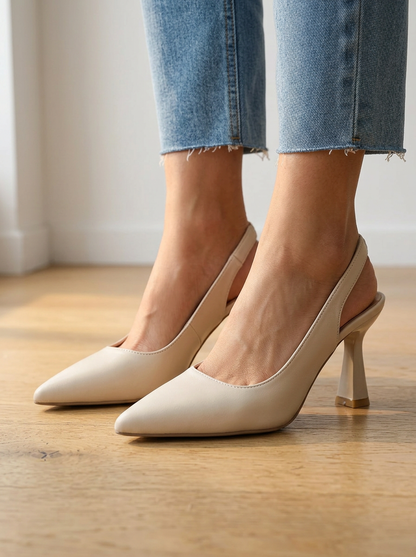 Sophia | Eleganti Tacchi Slingback Bianco